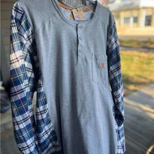 Custom one of a kind Carhartt flannel Gray